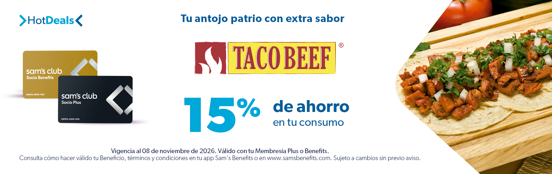 Sam's Club samsclub samsbenefits hazte socio cine viajes hot deals restaurantes educacion ropa accesorio mascotas salud entretenimiento fitness puntos